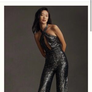 Anthropologie Maeve Sequence Jumpsuit